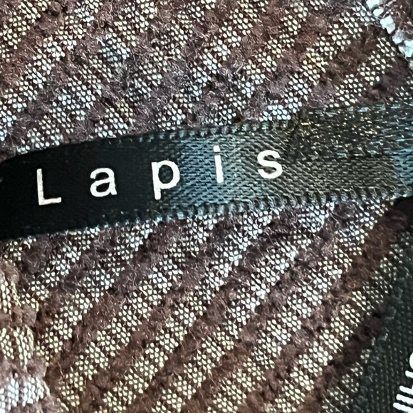 Lapis Eggplant Burgundy Smocked Elastic Waistband Midi Skirt - Picture 9 of 9